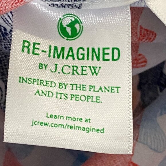 J.Crew Men Size Medium Fish All Over Graphic Print Style AU528 Button Shirt - Picture 7 of 13